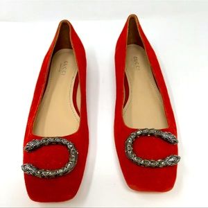 GUCCI MICHELE Dionysus suede flats